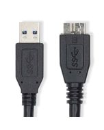 Nedis USB-A - USB Micro-B 5 Gbps USB 3.2 Gen 1 -kaapeli, 1m
