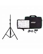 Ledgo E268C Bi-Color + Egg Crate + Bag + LS-170 Light Stand -LED-paneeli Kit